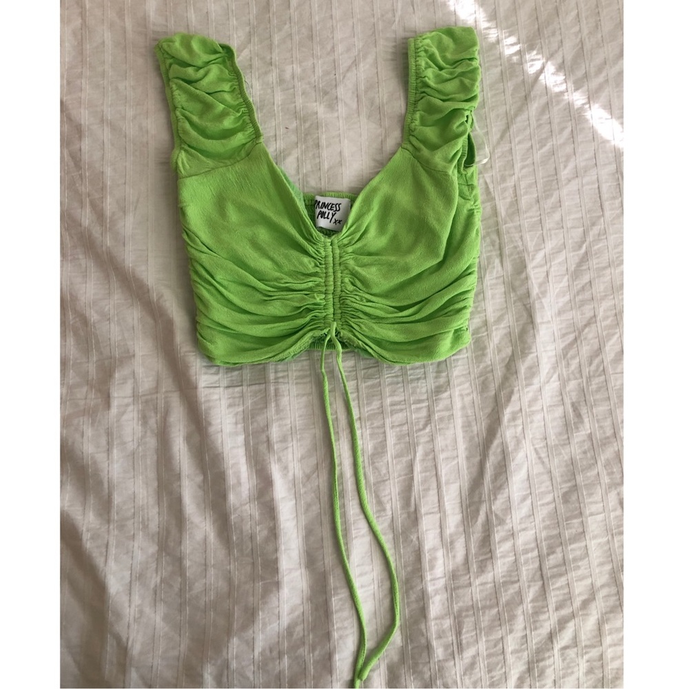 Lime green crop top from Princess Polly